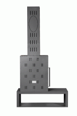 Камин МАДРИД на дровнике Гигант справа черный\белый шамот в Слуцке