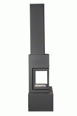 Камин МАДРИД на дровнике Гигант центральный черный\белый шамот в Слуцке