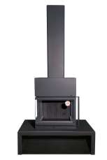 Камин МАДРИД на дровнике Гигант центральный черный\белый шамот в Слуцке