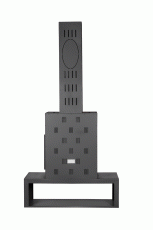 Камин МАДРИД на дровнике Гигант центральный черный\белый шамот в Слуцке