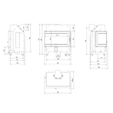 Каминная топка ILDNORD MALMO в Слуцке