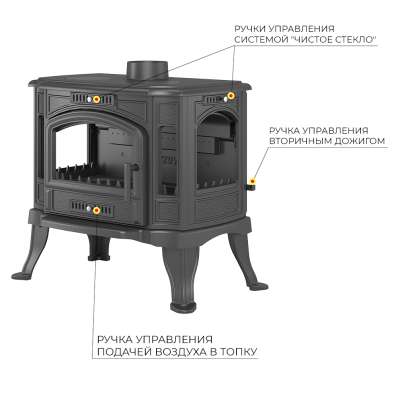 Печь-камин Везувий KZ-14РS Антрацит в Слуцке