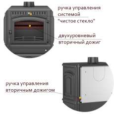 Печь-камин Везувий LV-12РS Антрацит в Слуцке