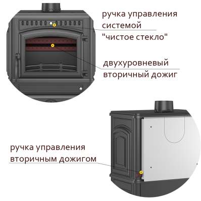 Печь-камин Везувий LV-12РS Антрацит в Слуцке