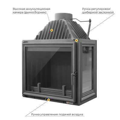 Каминная топка EVEREST A16 R правая в Слуцке