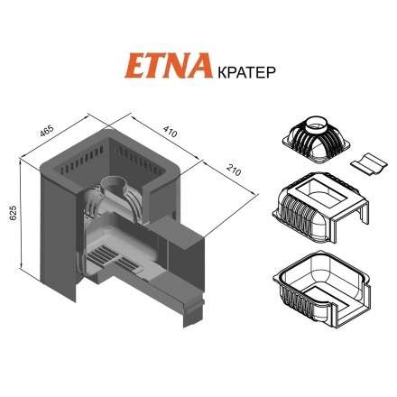 Печь для бани Этна Магма 18 (ДТ-4) в Слуцке