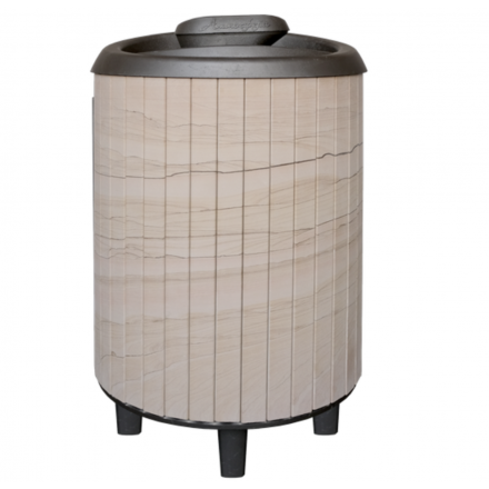 Банная печь ProMetall Атмосфера Про Ламели Окаменевшее дерево перенесённый рисунок в Слуцке