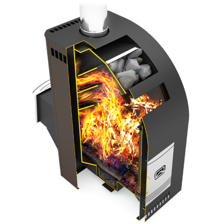 Печь для бани Теплодар Лагуна-12 ТК Панорама в Слуцке