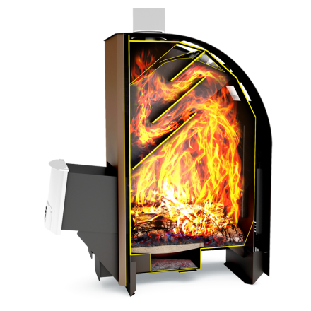 Печь для бани Теплодар Лагуна-12 ТК Панорама в Слуцке