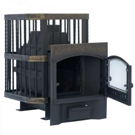 Печь банная Сибирь-24 с каминной дверцей в Слуцке