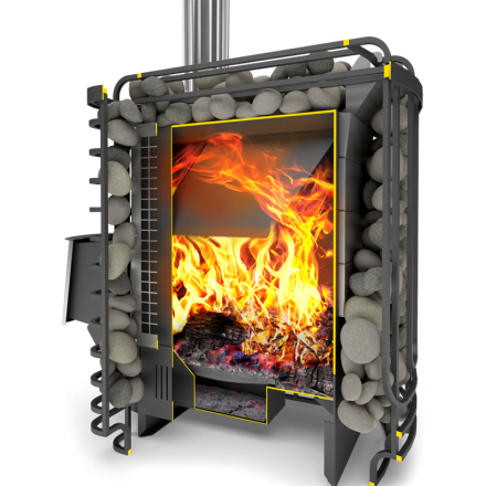 Печь для бани Теплодар Сибирский Утес-20 ЛП Профи Панорама в Слуцке