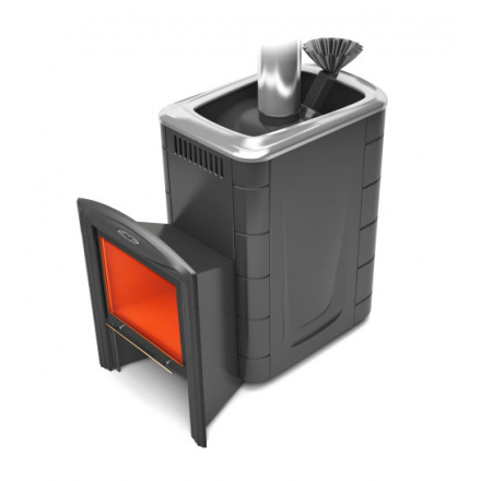 Печь для бани Термофор Гейзер Супер Inox Витра ЗК антрацит купить в Слуцке