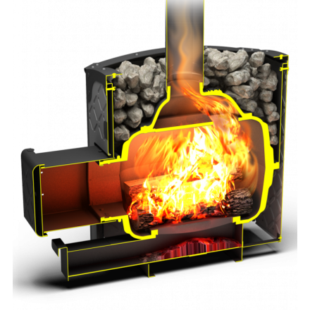 Печь для бани Теплодар Былина-18Ч Панорама в Слуцке