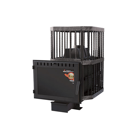 Печь банная Сибирь-24 (панорамное стекло, сетка квадрат) в Слуцке