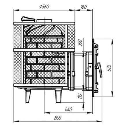 Банная печь ProMetall Атмосфера-М мини сетка в Слуцке
