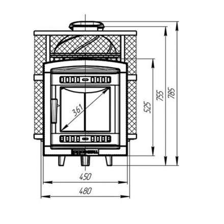 Банная печь ProMetall Атмосфера-М мини сетка в Слуцке