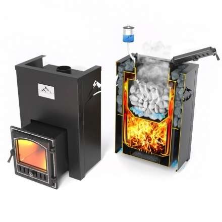 Печь для бани Везувий Эверест Inox 20 (205) под облицовку в Слуцке