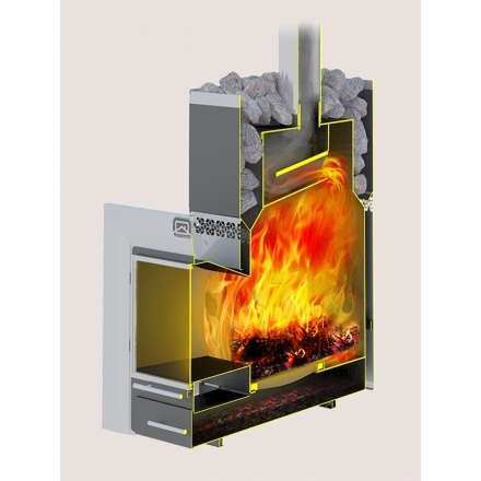 Печь для бани Теплодар Русь-18 ЛНЗП Профи Панорама (1.1) в Слуцке