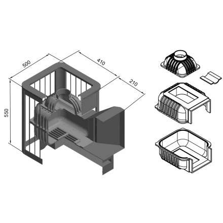 Печь для бани Этна Магма 14 (ДТ-3) в Слуцке