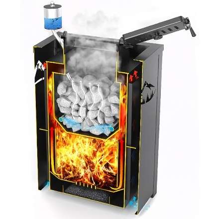 Печь для бани Везувий Эверест Inox 20 (281) в Слуцке