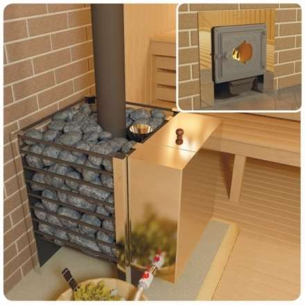 Печь для бани Добросталь Жара-люкс 30 чугунная дверка в Слуцке