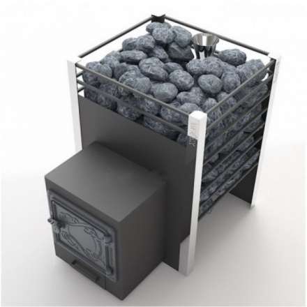 Печь для бани Добросталь Жара-люкс 20 чугунная дверка Амазонка бай фото в Слуцке