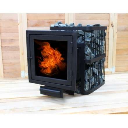 Печь банная ComfortProm РЕТРО СТАЛЬ 8 мм панорама 20 м3 в Слуцке