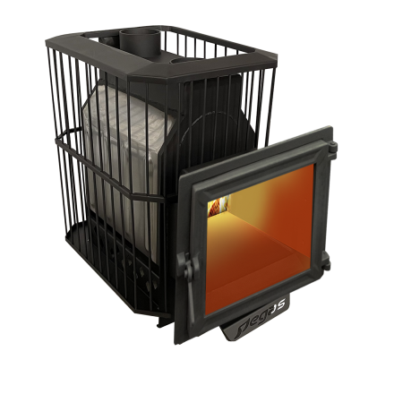 Банная печь Пегас 26 нерж панорама сетка фото в Слуцке