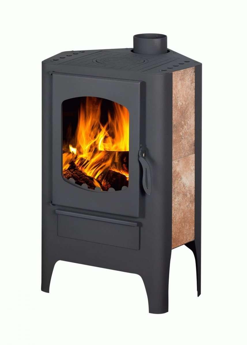 Печь-камин Бавария Эко угловая с плитой одна конфорка фото в Слуцке