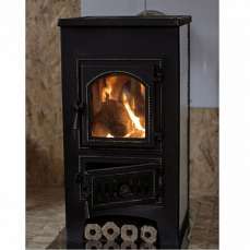 Купить стальной камин Везувий ПК-01 (270) в Слуцке фото в интерьере в Слуцке