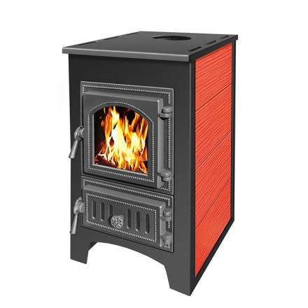 Печь-камин Везувий ПК-01 (270) красная 9 кВт Амазонка бай фото в Слуцке