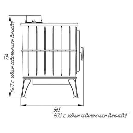 Купить Печь-камин Печь-камин ProMetall Бахта (черная) чугун в Слуцке Амазонка бай фото в Слуцке