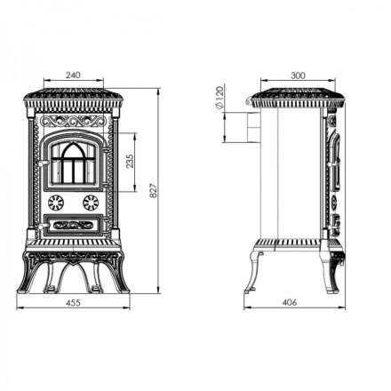 Купить Печь-камин Печь-камин NORDflam Plato чугун в Слуцке Амазонка бай фото в Слуцке