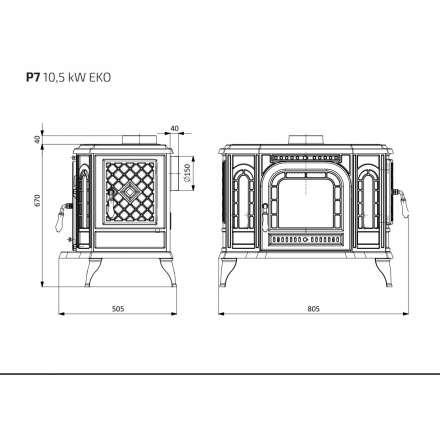 Купить Печь-камин Kawmet P7 LB в интерьере чугунный в Слуцке в Слуцке