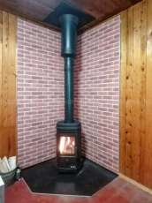 Купить недорогой камин с большим стеклом EVEREST F7 в Слуцке в Слуцке