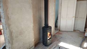 Купить недорогой камин с большим стеклом EVEREST F7 в Слуцке в Слуцке