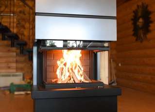 Стальной камин Родос 800 фото в Слуцке