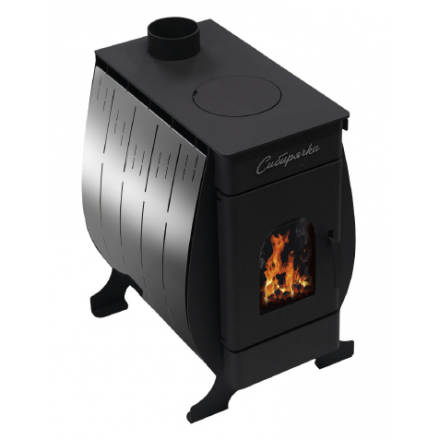 Печь воздухогрейная Сибирь Сибирячка-6 с кожухом из нерж. стали купить в Слуцке