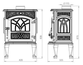 Недорогой камин Сибирь 7 чугунная фото в Слуцке