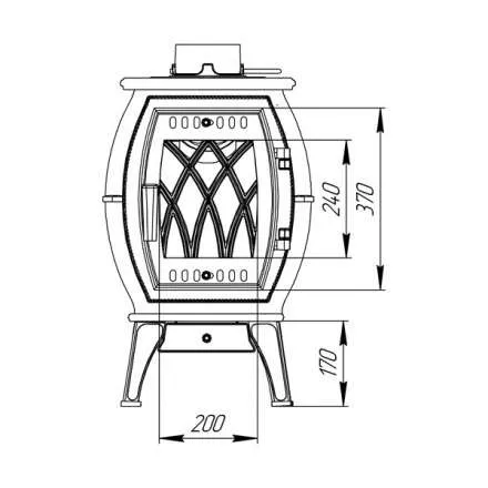 Купить Печь-камин Печь-камин ProMetall Бахта (серая) чугун в Слуцке Амазонка бай фото в Слуцке