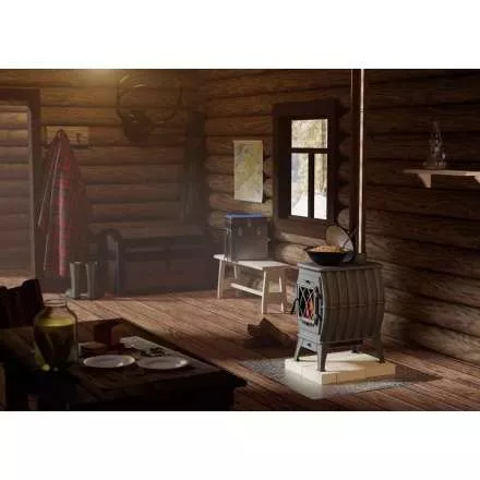 Купить Печь-камин Печь-камин ProMetall Бахта (серая) чугун в Слуцке Амазонка бай фото в Слуцке