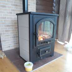 Купить Печь-камин Везувий ПК-01 (205) c плитой бежевая 12 кВт в Слуцке в Слуцке