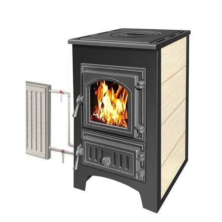 Печь-камин Везувий ПК-01 (270) с плитой и т/о бежевая 9 кВт купить в Слуцке