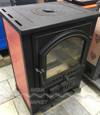 Купить Печь-камин Везувий ПК-01 (205) c плитой красная 12 кВт в Слуцке в Слуцке