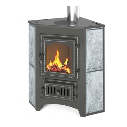 Печь-камин Везувий ПК-01 (220) с конфоркой угловой талькохлорит Амазонка бай фото в Слуцке