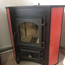 Купить Печь-камин Везувий ПК-01 (220) с конфоркой угловой красный 9 кВт в Слуцке в Слуцке