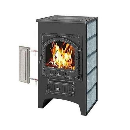 Печь-камин Везувий ПК-02 (205) с плитой и т/о змеевик 12 кВт купить в Слуцке