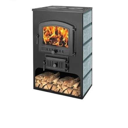 Печь-камин Везувий ПК-03 (224) с плитой талькохлорит 12 кВт Амазонка бай фото в Слуцке