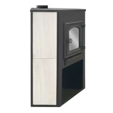 Стальной камин со стеклом ЭТНА (ДТ-4С) угловой Амазонка бай фото  в Слуцке