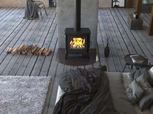 Купить чугунный Печь-камин EVEREST S13 в Слуцке фото в интерьере в Слуцке